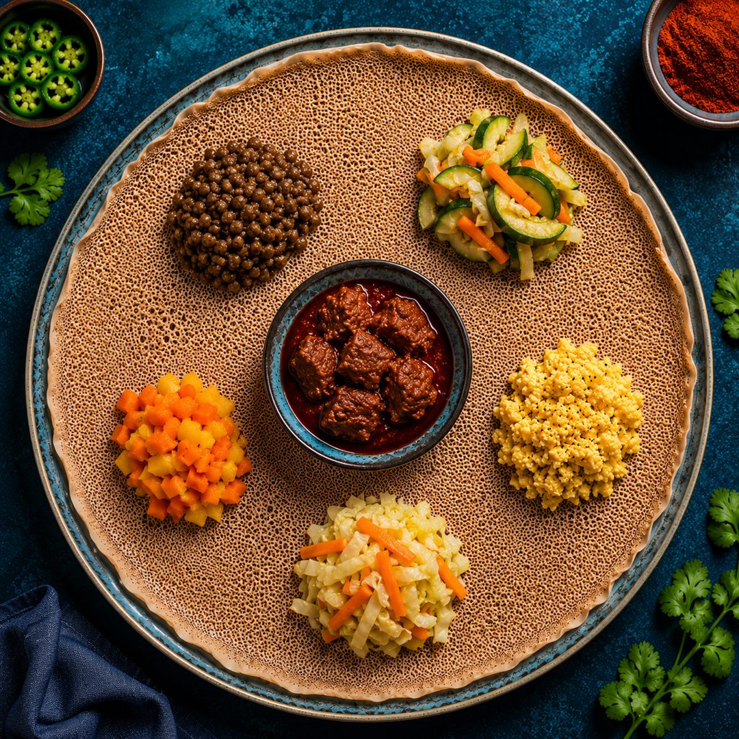 Injera e piatti della cucina etiope